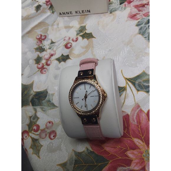 New Anne Klein Ladies Wrist Watch Pink & Gold Quartz model AK13250 in Box - Picture 3 of 3